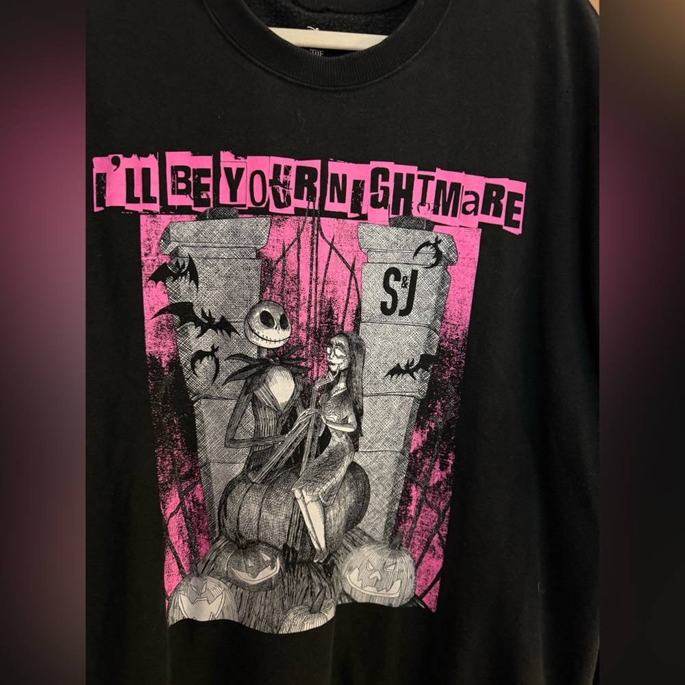 Disney Black Nightmare Before Christmas Sweatshirt - Picture 2 of 3